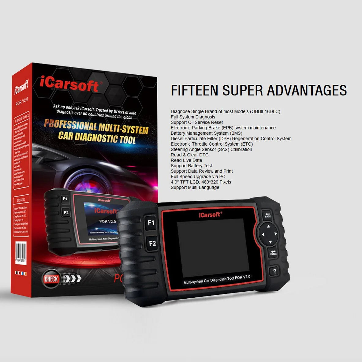 Icarsoft Auto Diagnostic Scanner POR V2.0 for Porsche with ABS Scan, Oil Service Reset ect