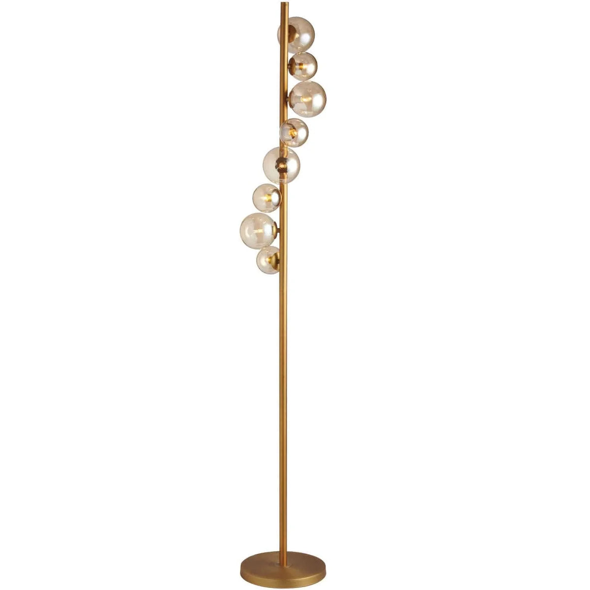 Dainolite 8LT Halogen Floor Lamp VB, Champagne Glass
