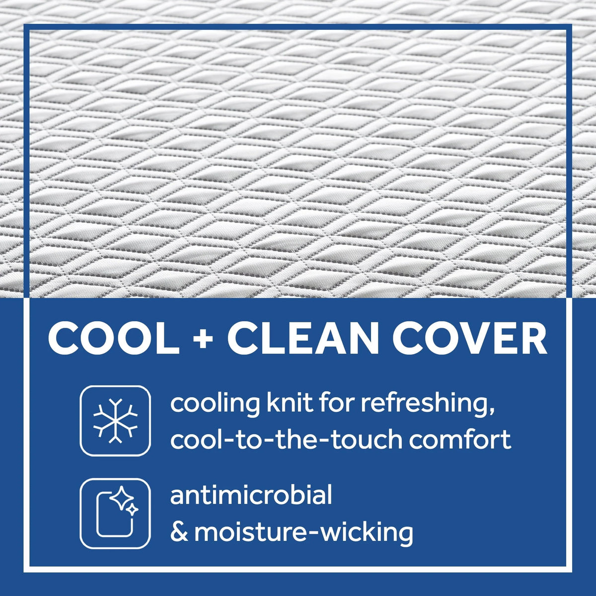12" Cool & Clean Hybrid Mattress, Twin-XL