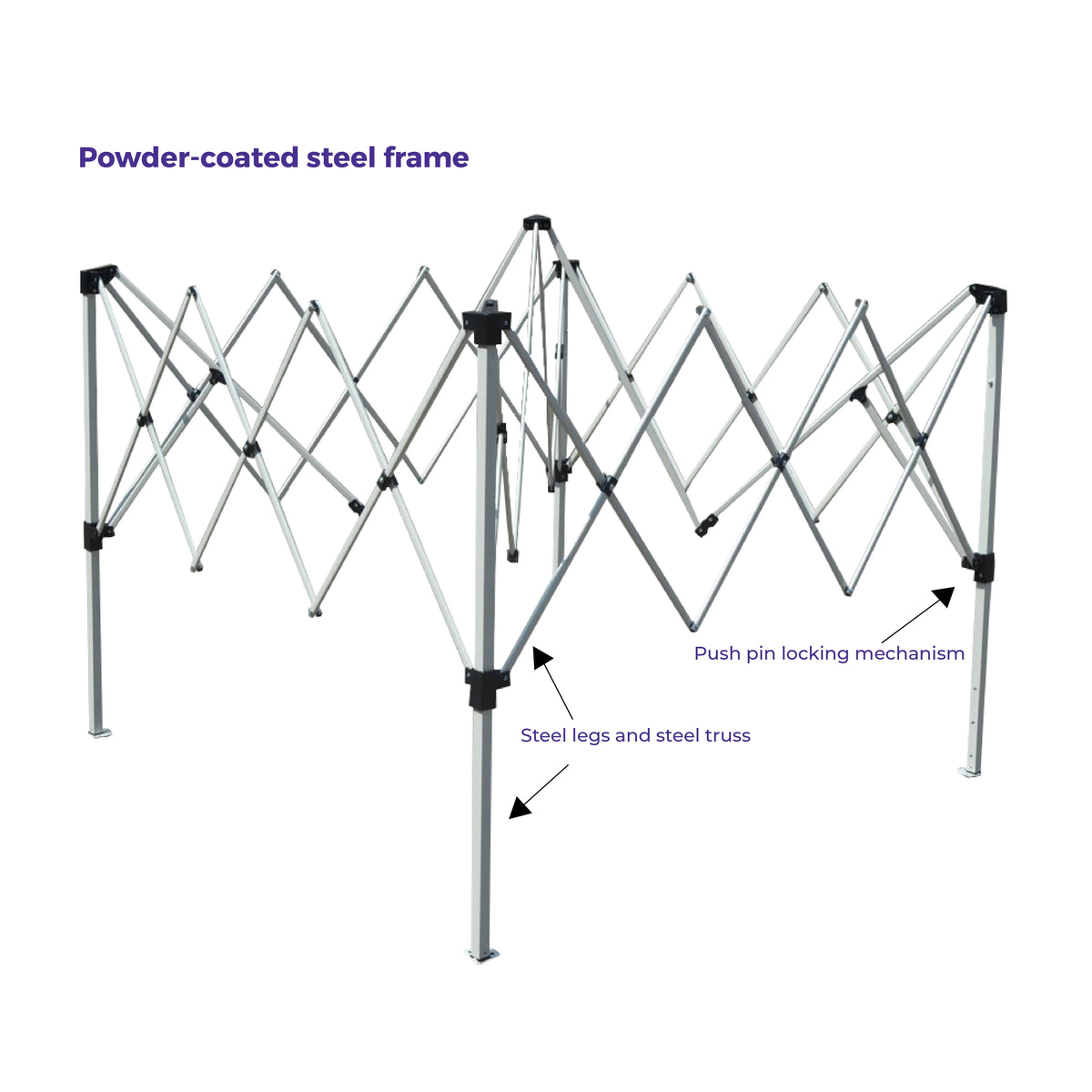 Impact Canopy Slant Leg Canopy with 4 Weight Bags, Blue