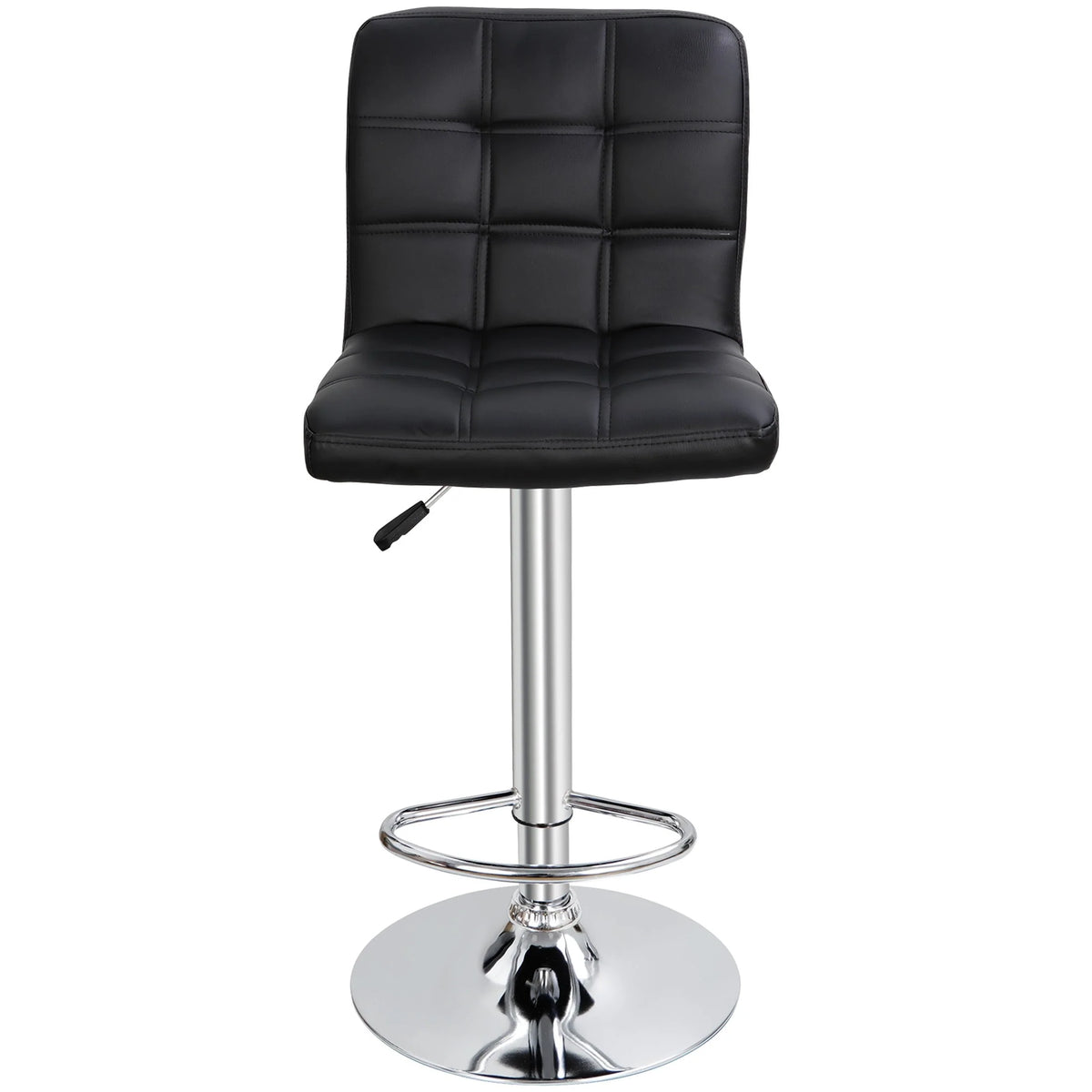 ZENSTYLE Swivel PU Leather Bar Stools with Back Spa Decor Seats 4PCS, Black