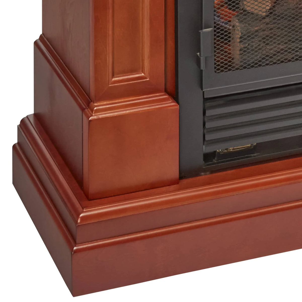 Duluth Forge Dual Fuel Ventless Gas Fireplace With Mantel - 32,000 BTU, T-Stat. Control, Auburn Cherry Finish - Model# DFS-400T-2AC