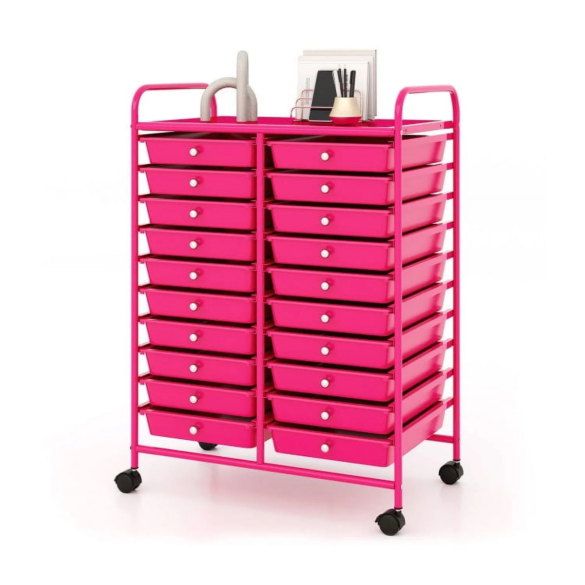 20 Drawers Rolling Storage Cart Studio Organizer