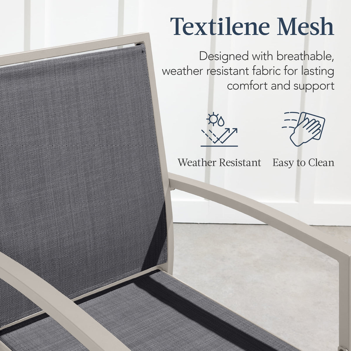 Best Choice Products Outdoor Barstools Set of 2, Bar Height Patio Chairs w/ All-Weather Mesh - Black/Black