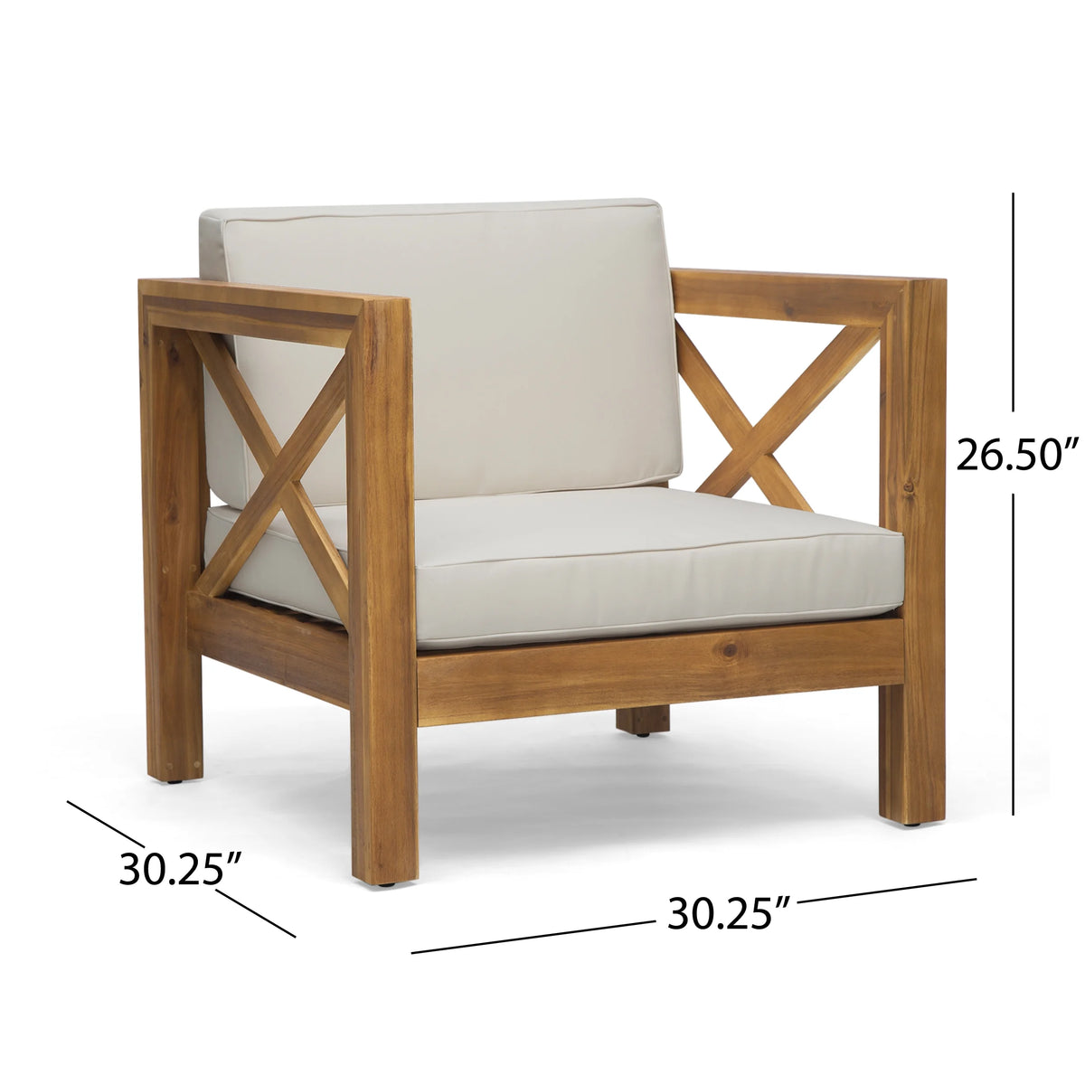 Outdoor Acacia Club Chairs