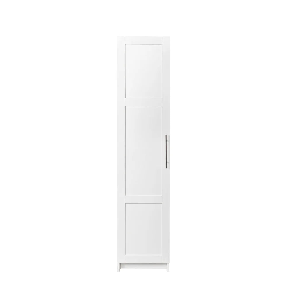 Stackable Wall Cabinet,Solid Wood Storage Cabinet with Adjustable Shelves and Doors,Console Table Side Table for Hallway,Sideboard Buffet Cupboard for Kitchen, 15.75" D x 15.75" W x 70.87" H, White