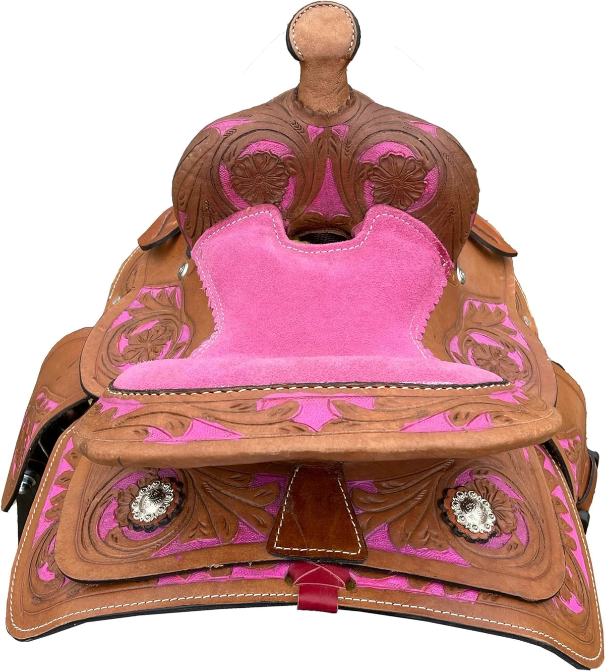 RESISTANCE Western Miniature Barrel Saddle with Conchos Inlay Colors