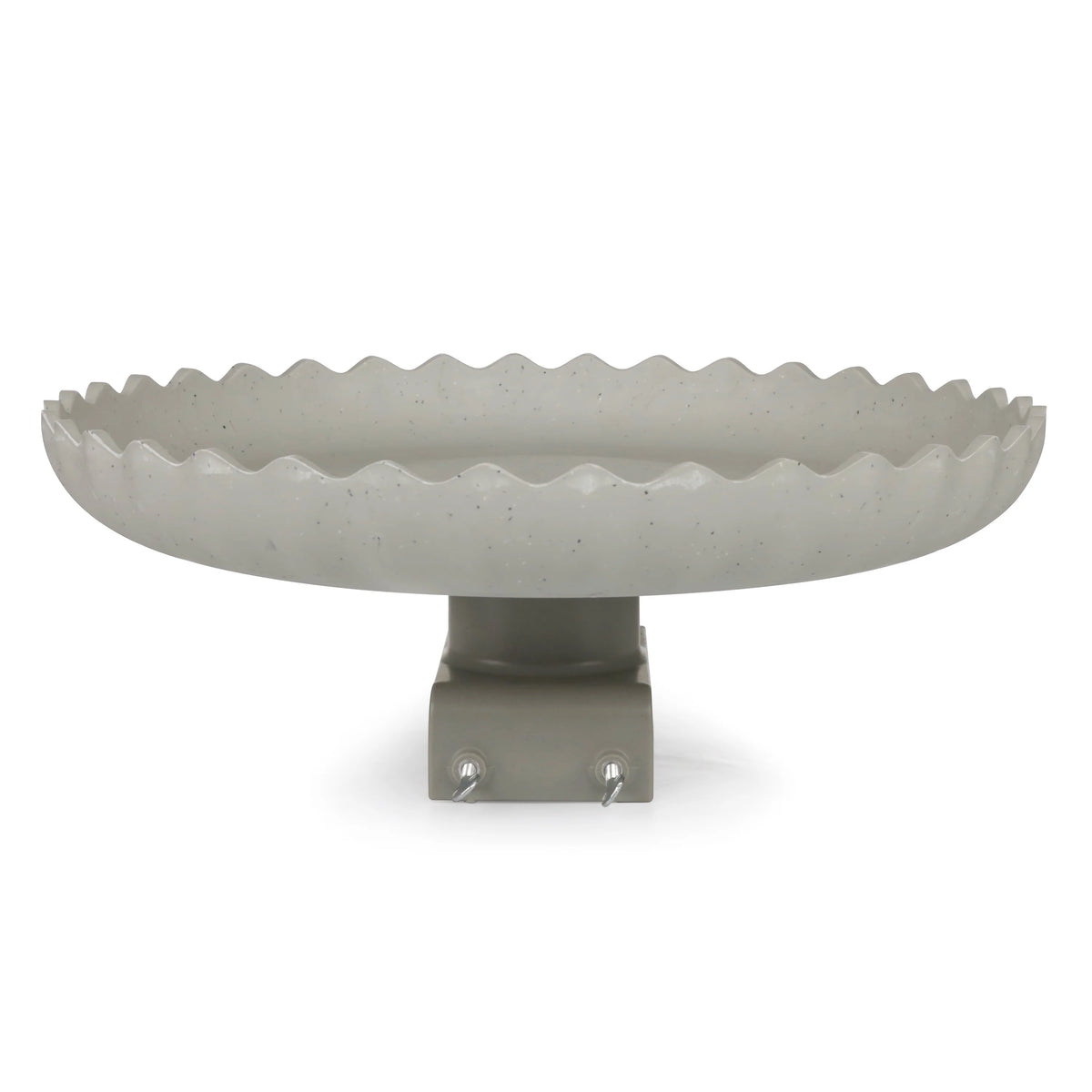 Farm Innovators Outdoor Heated Bird Bath, 120W Stone Birdbath w/ Deck Mount