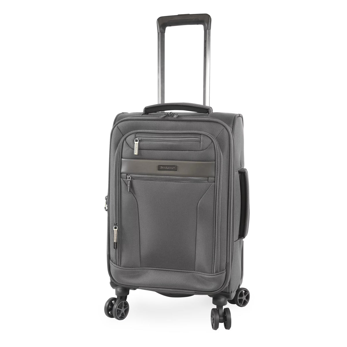 Brookstone Harbour 22" Softside Carry-on Spinner Luggage - Dark Charcoal