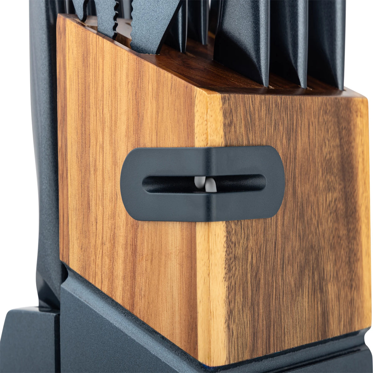 Thyme & Table 15-Piece Knife Block set with Sharpener, Gunmetal