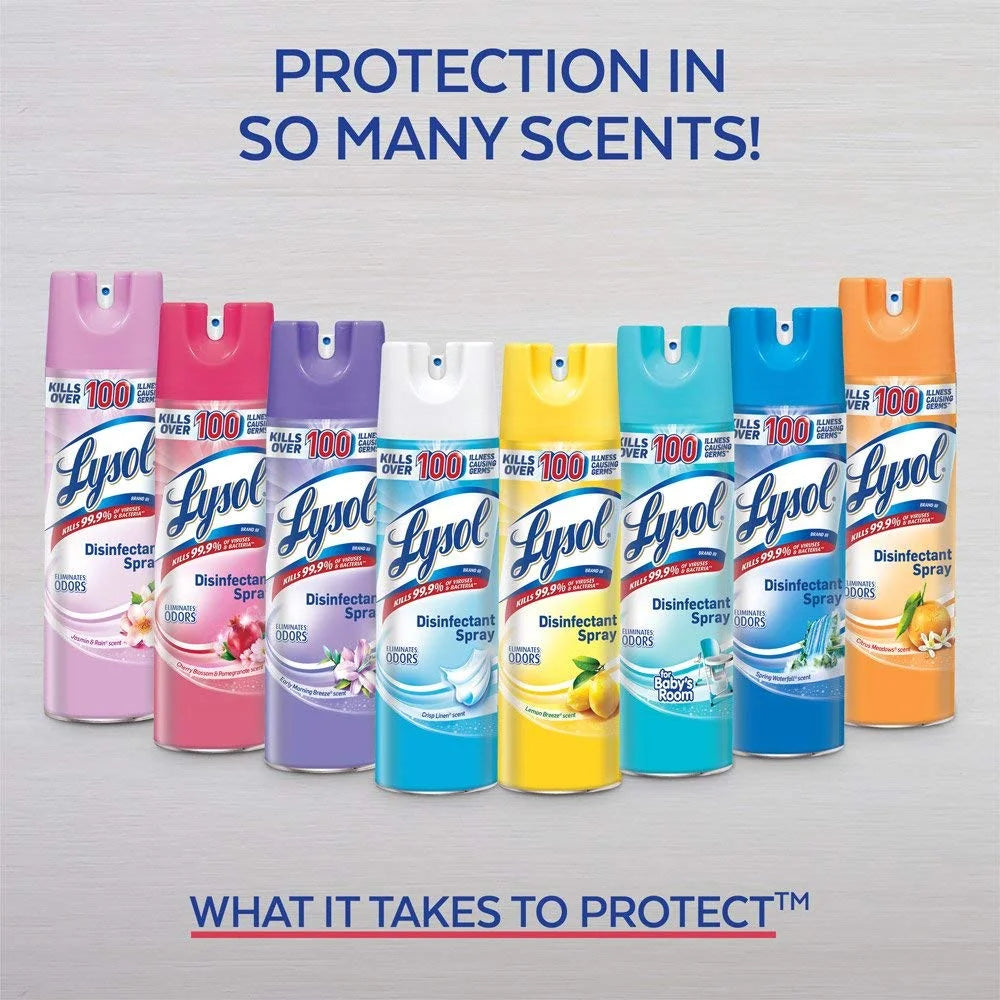 Lysol 19 oz. Crisp Linen Disinfectant Spray (12-Pack)