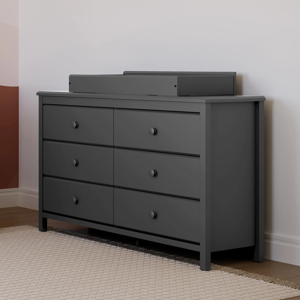 Storkcraft Alpine 6 Drawer Nursery Double Dresser, White