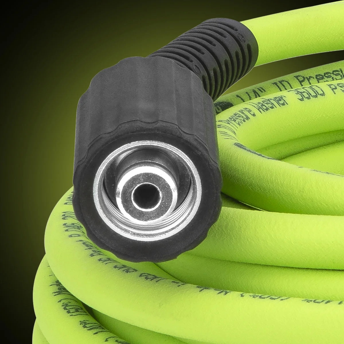 Flexzilla Pressure Washer Hose, 1/4 in. x 50 ft., 3600 PSI, M22 Fittings, ZillaGreen
