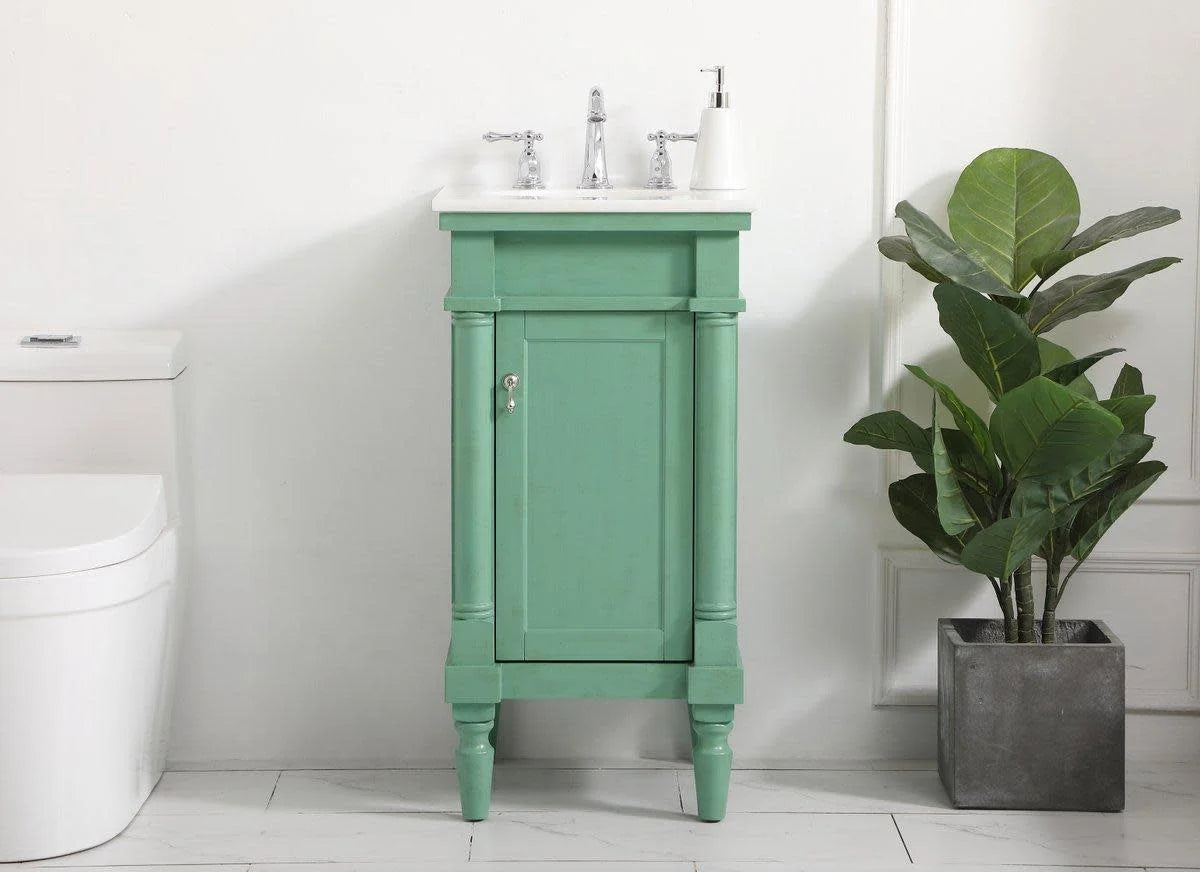 18.5 inch single bathroom vanity in blue