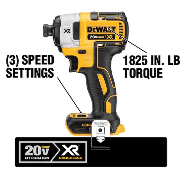 20V MAX XR Cordless Brushless 3-Speed 1/4 in. Impact Driver with (1) 20V 5.0Ah Battery and Charger
