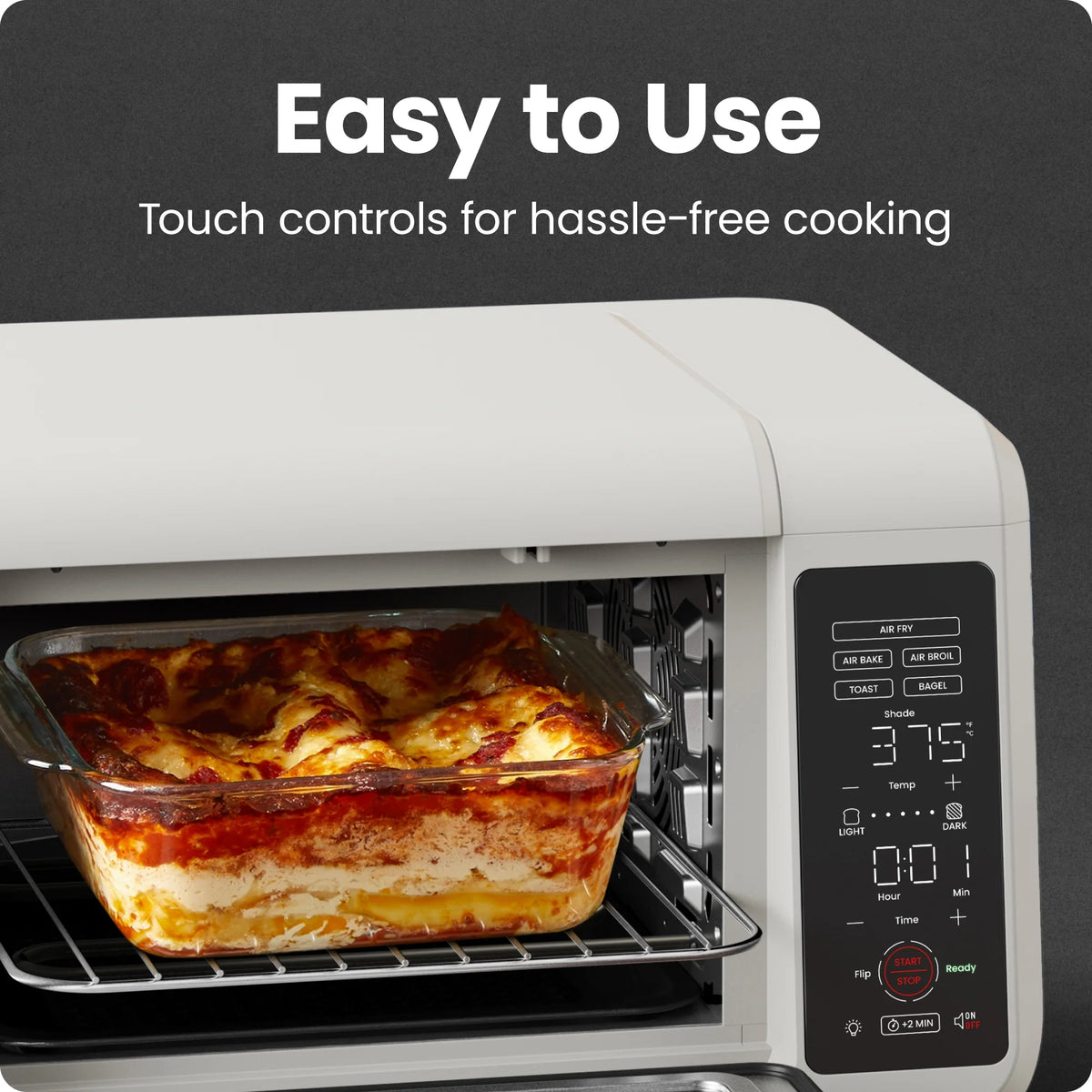 Chefman EasyAir 15 Qt. Toaster Oven Air Fryer, 5 Cooking Functions & 450��F Max Temperature �C Black