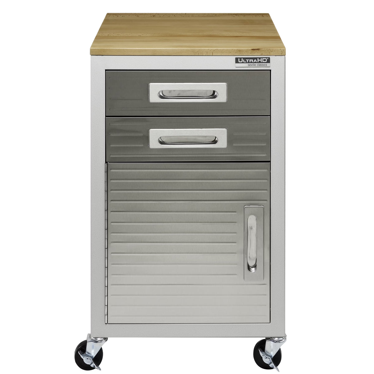 Seville Classics ULTRAHD? 2-Drawer Rolling Steel File Cabinet, Granite Gray
