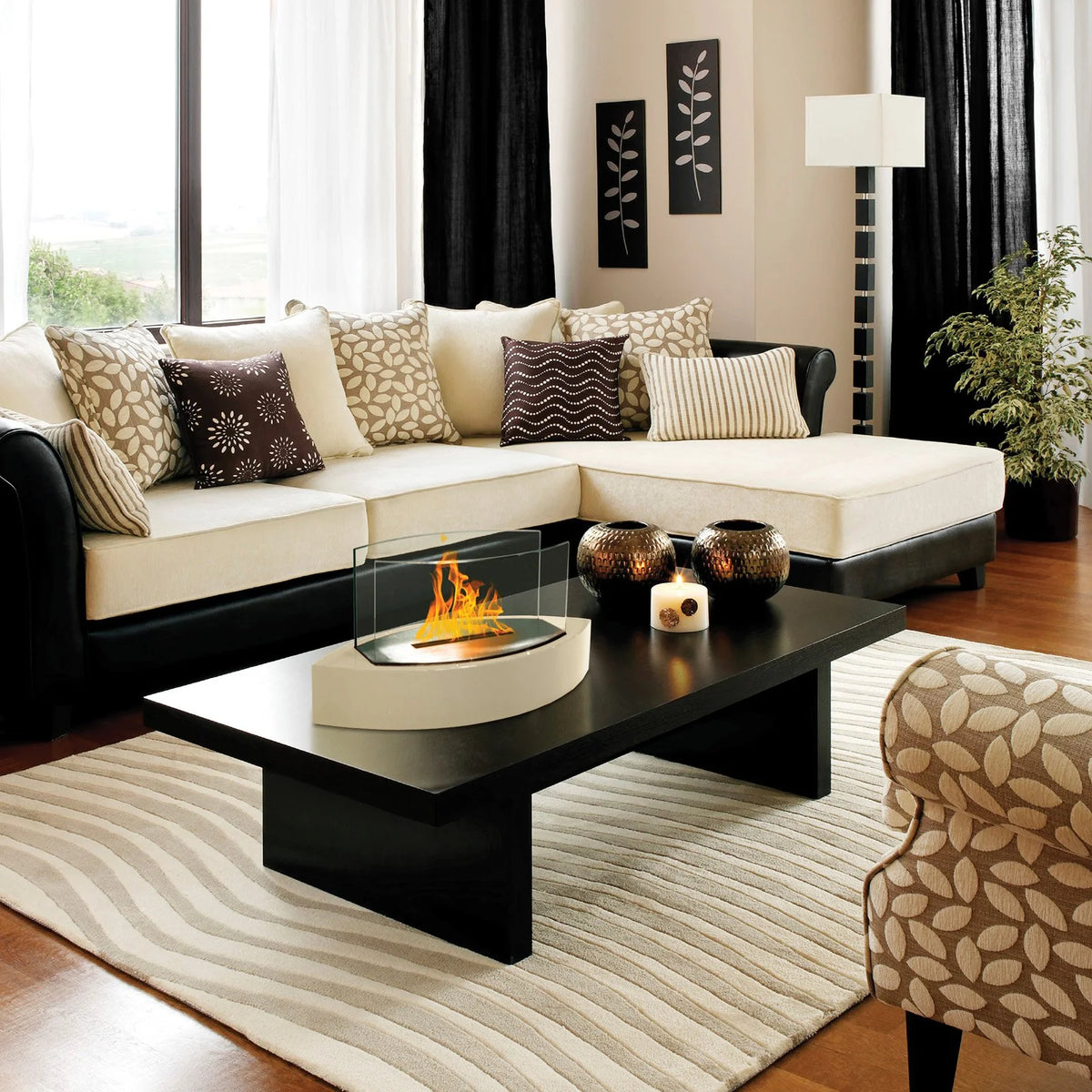 Anywhere Fireplace Tabletop Fireplace-Lexington Model Black