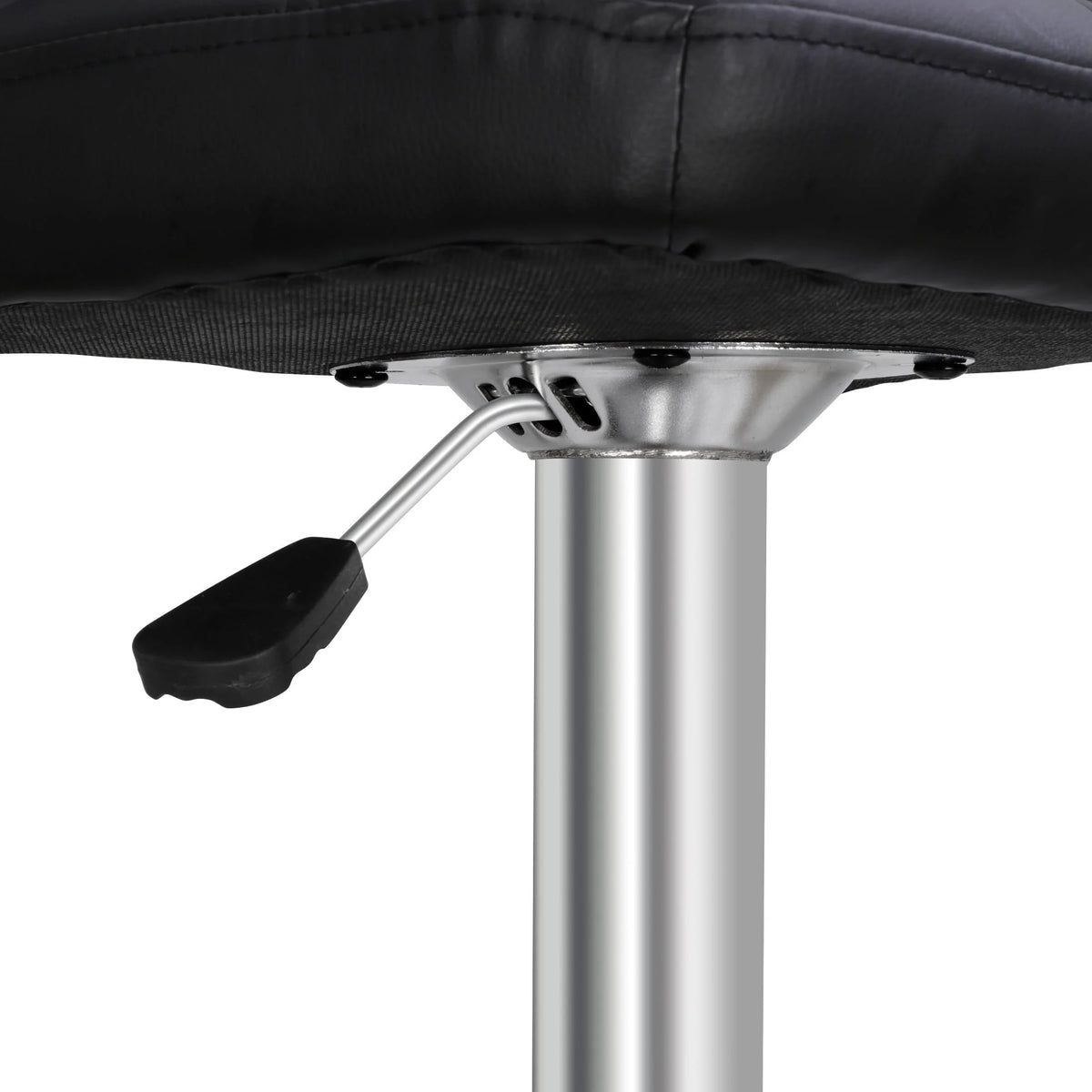 ZENSTYLE Swivel PU Leather Bar Stools with Back Spa Decor Seats 4PCS, Black