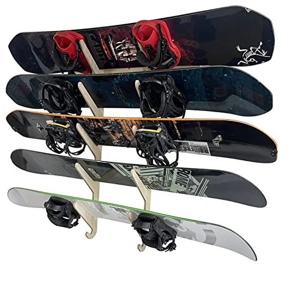 The Lifty Snowboard Wall Rack (Holds 5)