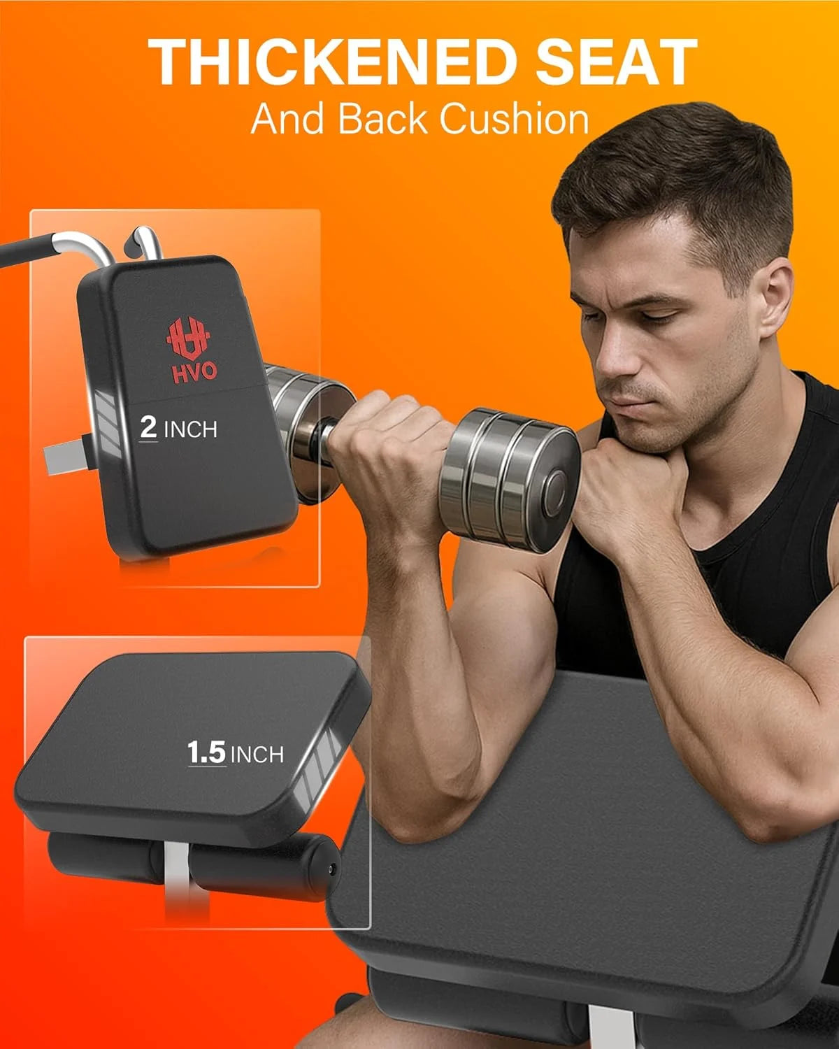 HVO Leg Extension and Curl Machine - Leg Extension Machines for Home Gym Leg Hamstring Workout Lying Seated Adjustable