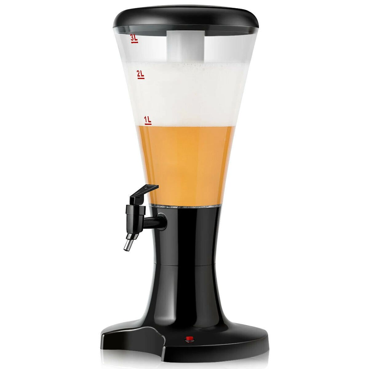 Costway Set of 2 Cold Draft Beer Tower Dispenser 3L Plastic w/LED Lights New