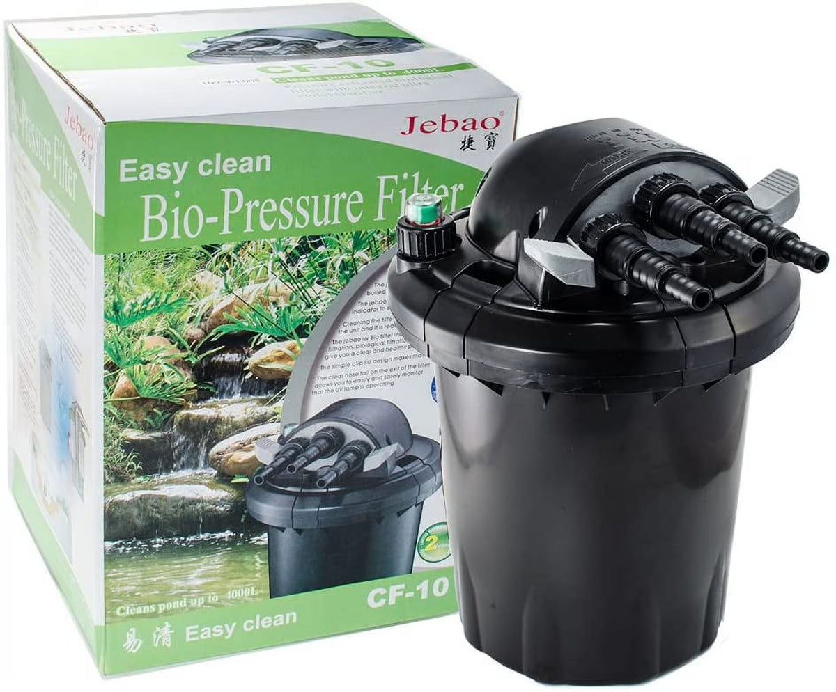 Jebao CF-10 Pressured Pond Bio Filter with 13W UVC Clarifier, 1000 gallons