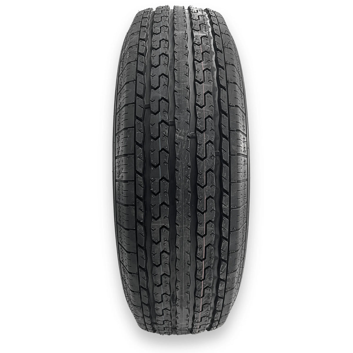 RubberMaster ST235/80R16 12 Ply Highway Rib Tire and 8 on 6.5 Modular