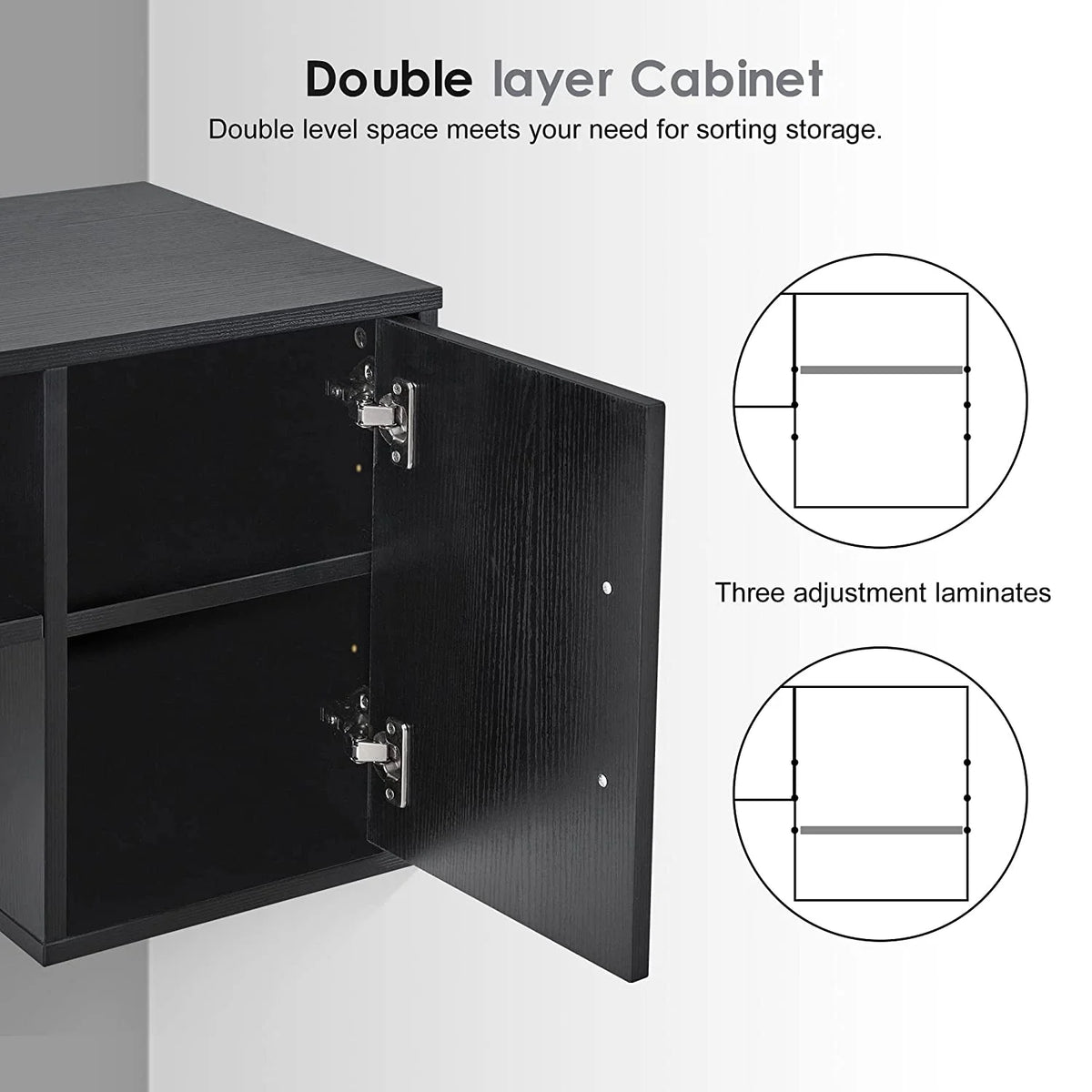 BarberPub Barber Wall Mount Station with Drawers, Beauty Multi-Functional Storage Cabinet 2530
