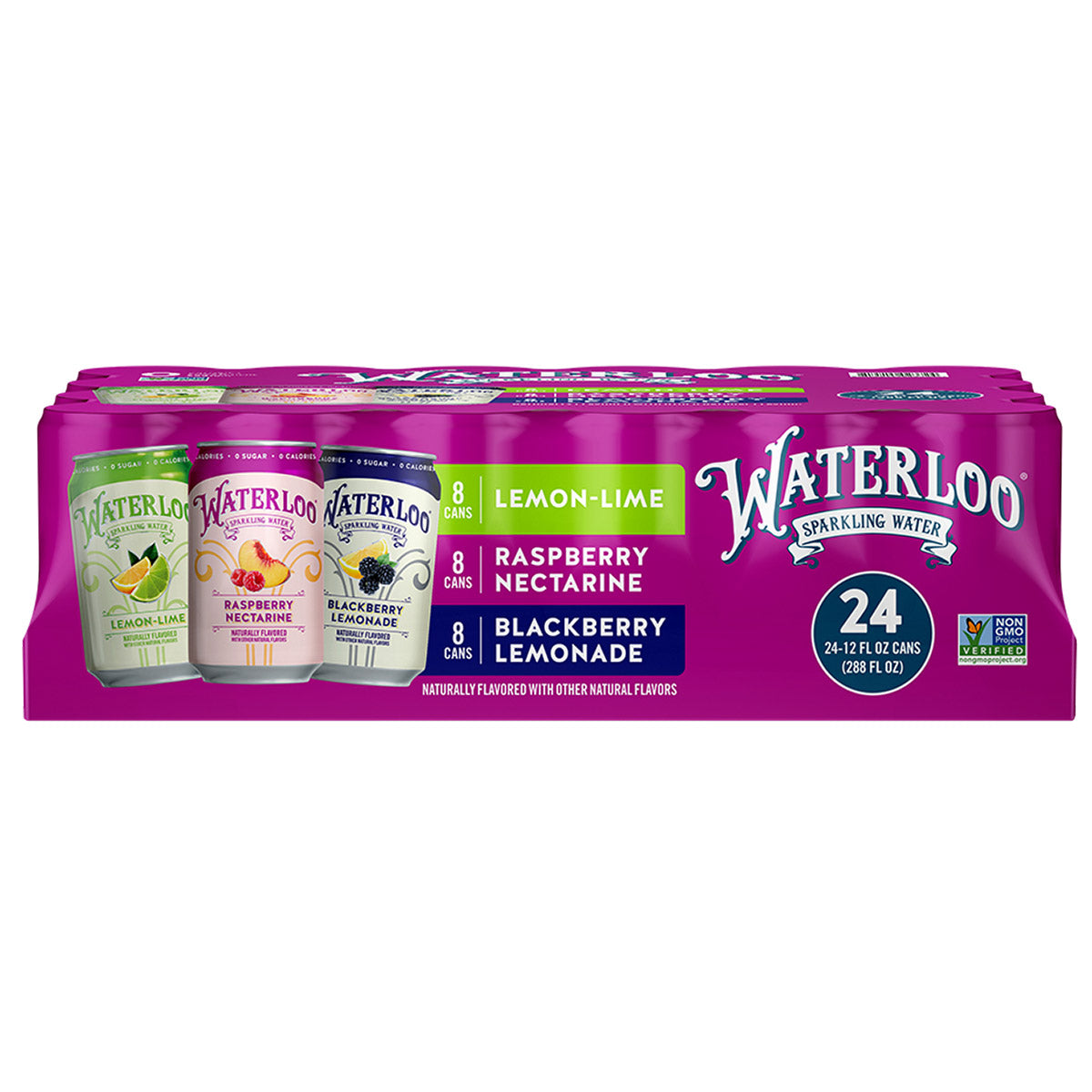 Waterloo Sparkling Water, Variety Pack, 12 fl oz, 24-count