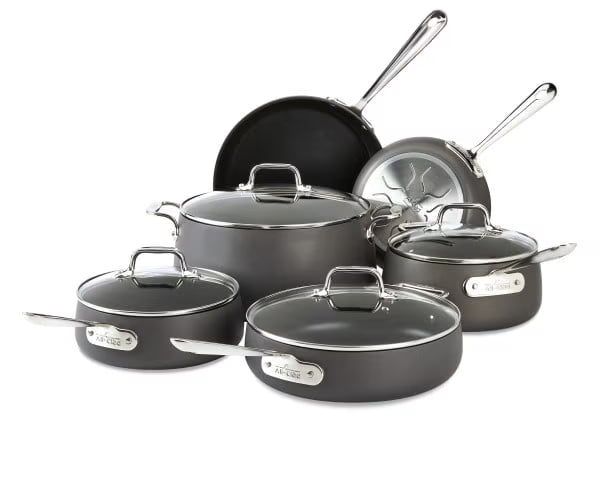 All-Clad HA1 Hard Anodized Nonstick Cookware, 10 Piece Set