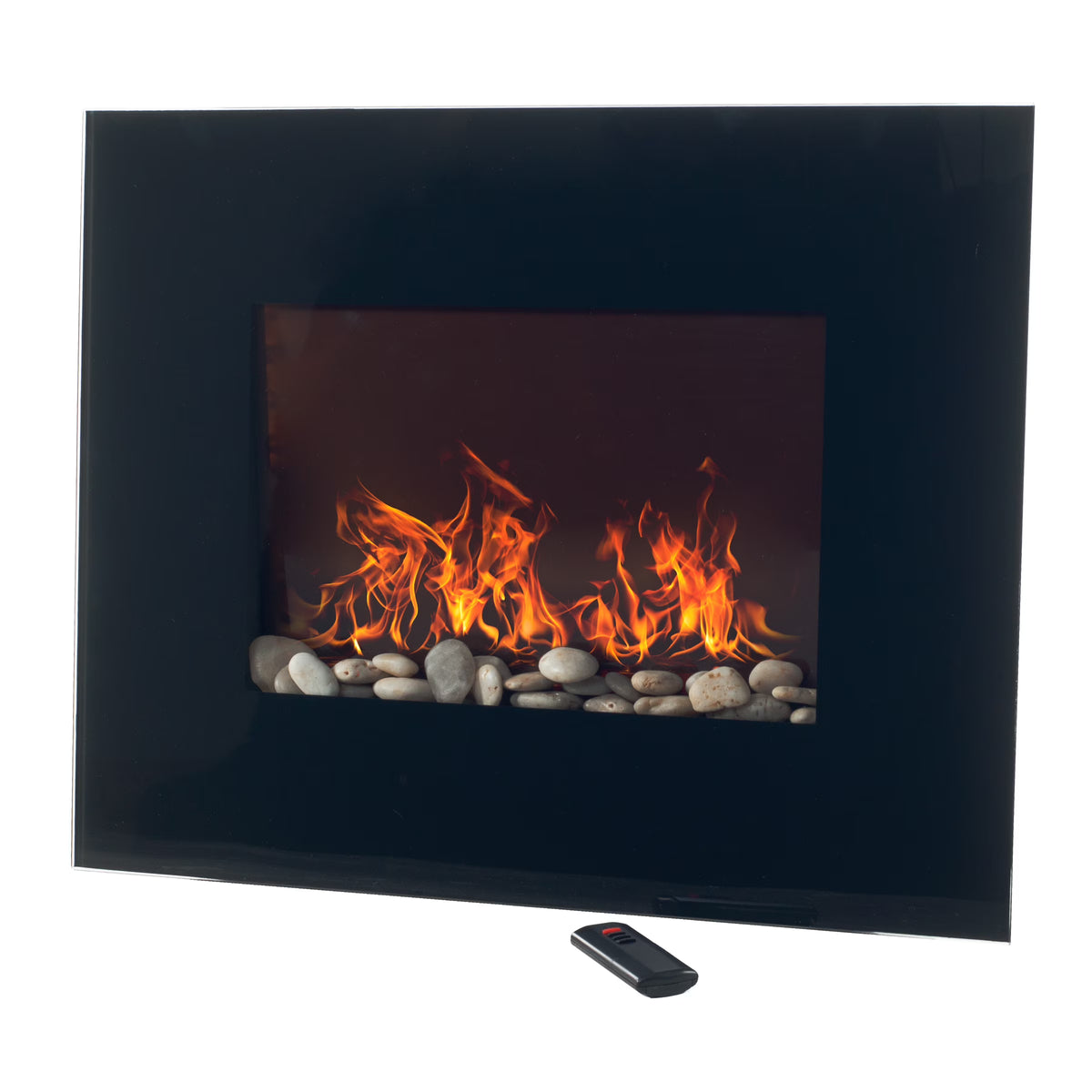 Northwest 36-inch Wall-Mount Electric Fireplace Heater with Orange Flame and Remote