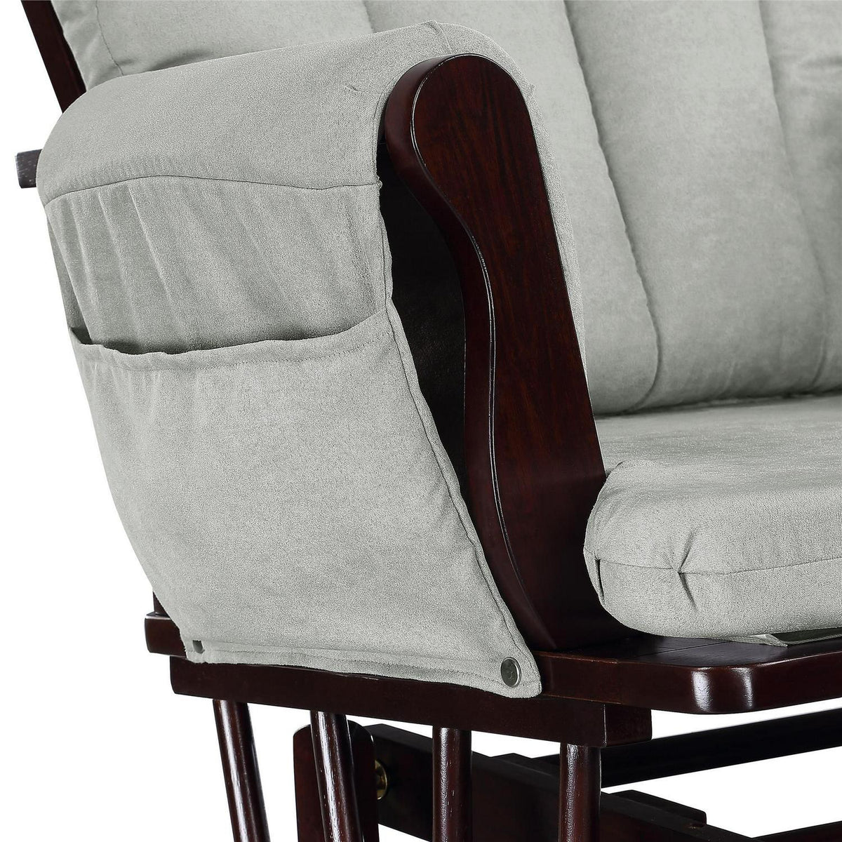 Baby Relax Huntington Glider Rocker. Gray and Espresso