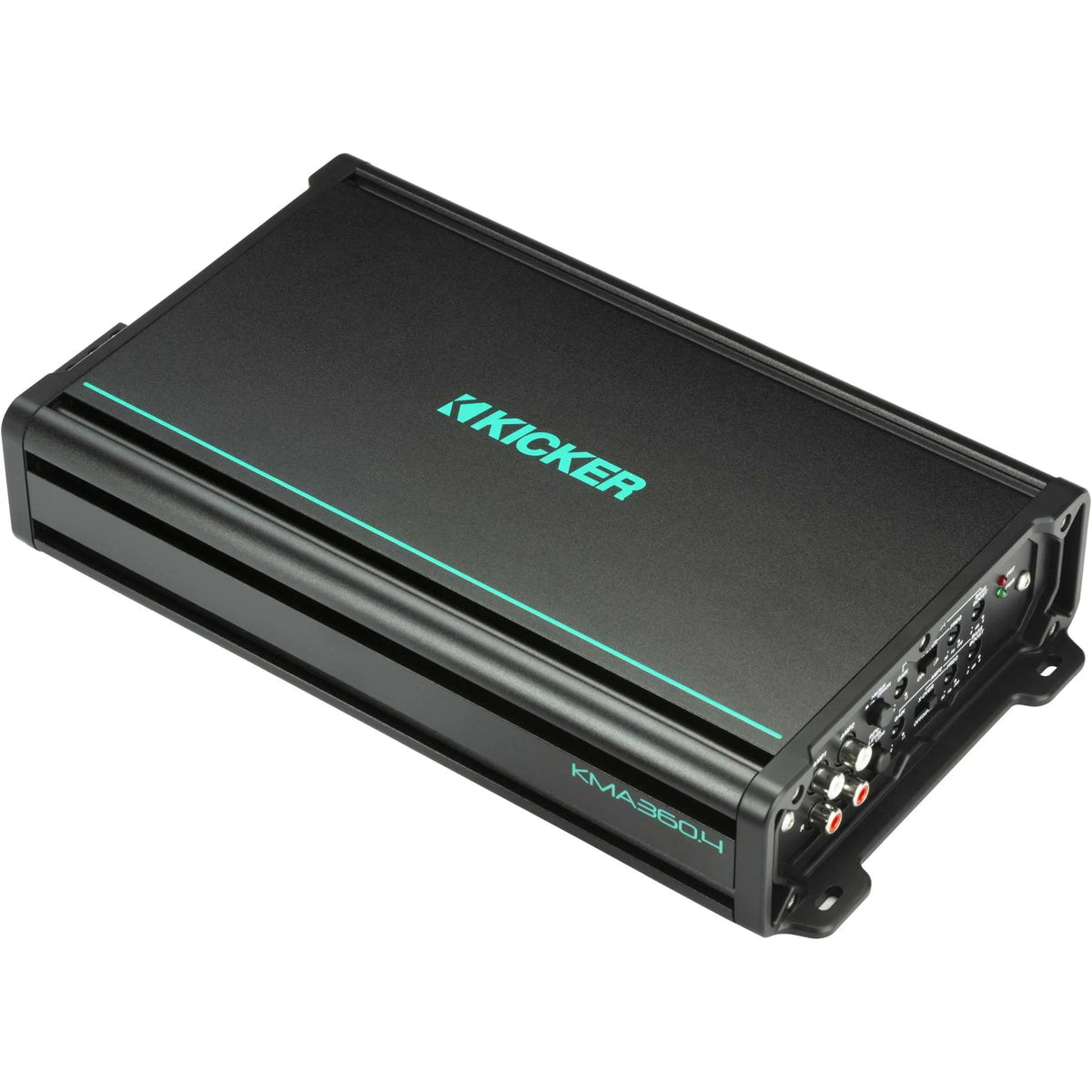 Kicker Marine Amplifier Speaker Bundle 8" LED Speaker (2 Pair) with 4 Channel Amp