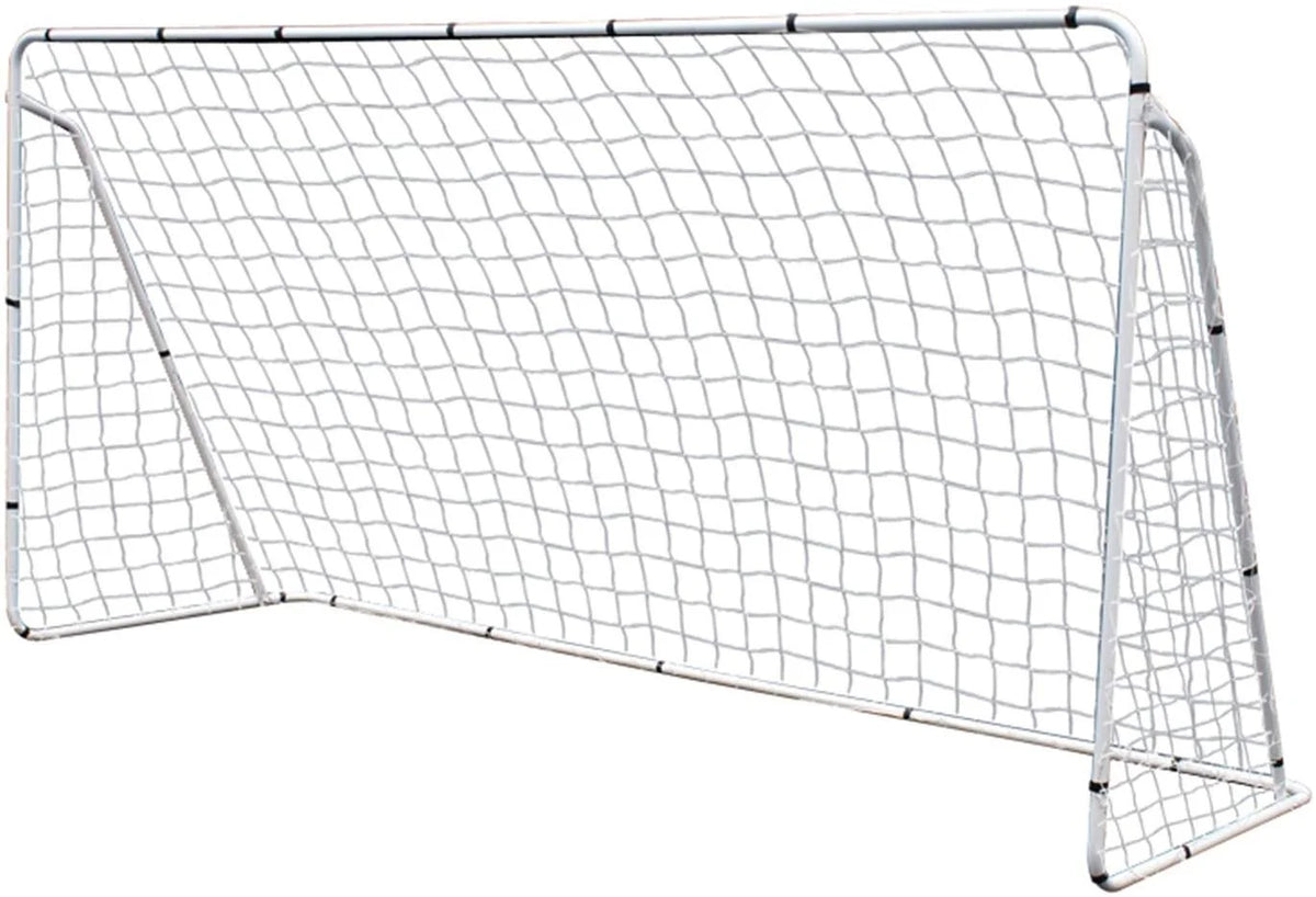 ZenStyle Football Post Soccer Goal Target Net 12 Ft. x 6 Ft. Football Shooting Training Aid Ultimate Backyard Outdoor Kids Official Soccer Goal, Steel Frame