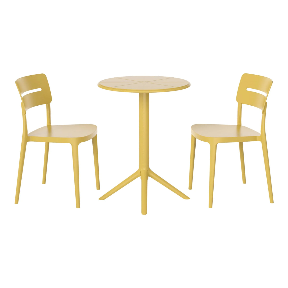 WestinTrends Playa 3-Piece Outdoor Resin Patio Bistro Set with Stackable Patio Dining Chairs, Black