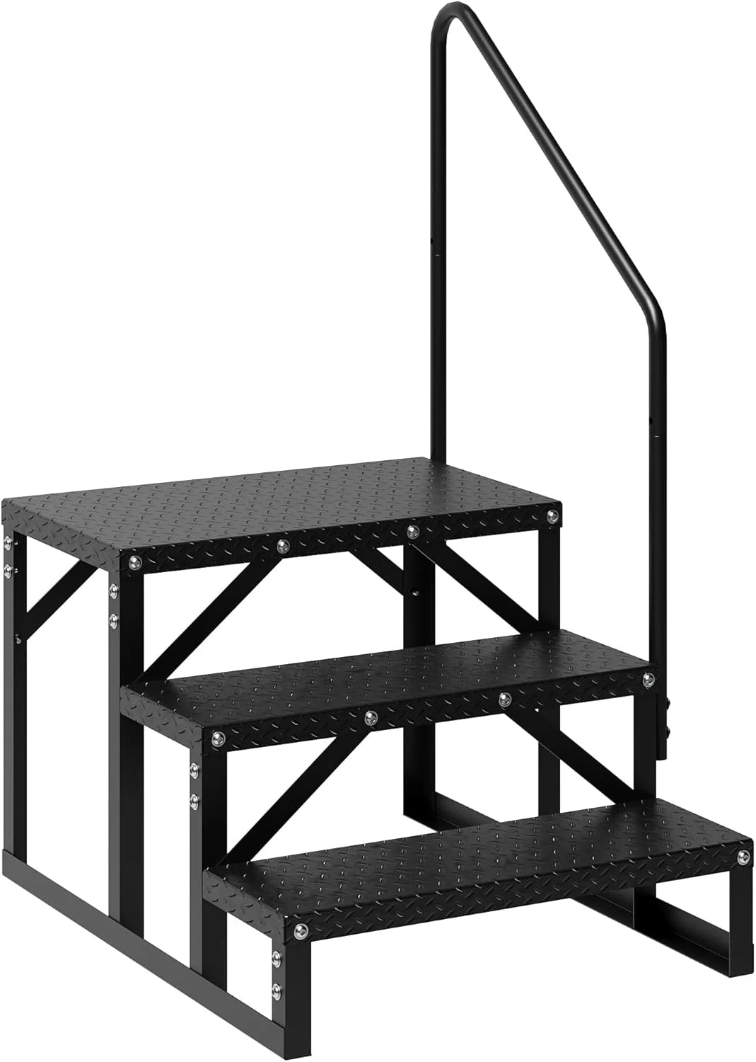 Garvee 3 Steps Anti-Slip RV Steps, 26.7 in x 47.9 in, Alloy Steel