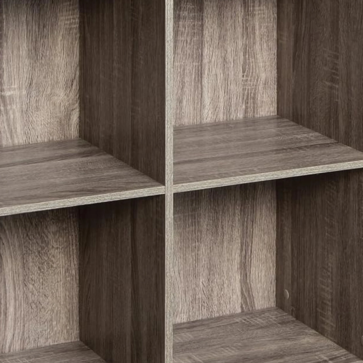 ClosetMaid 4 Cube Storage Shelf Bookshelf Organizer with Back Panel, Gray