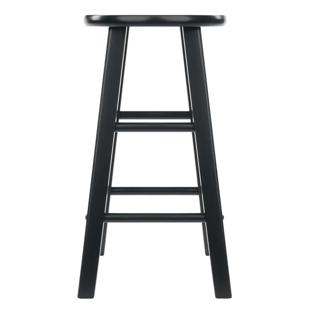 Winsome Wood Element 2-Pc 24" Counter Stool Set, Black Finish