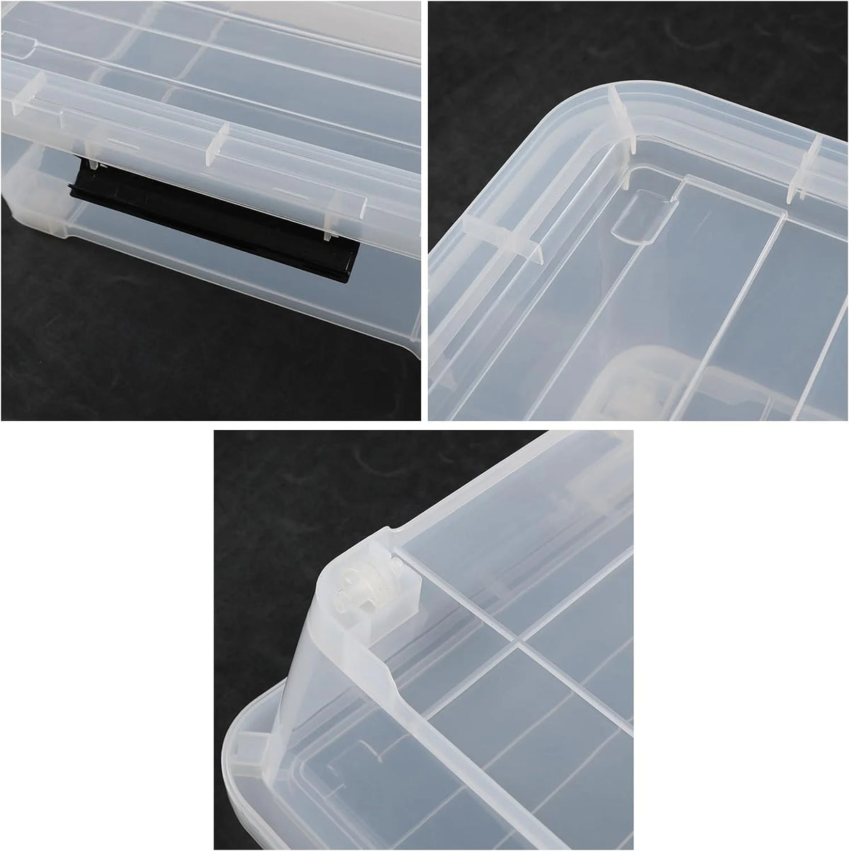 Esdiplot 3-Pack 40 L Clear Underbed Storage Container, Plastic Containers with Lids and Wheels, Under Bed Storage Bin for Cloths, Bedding, Books, Diapers, Shoes and Duvets
