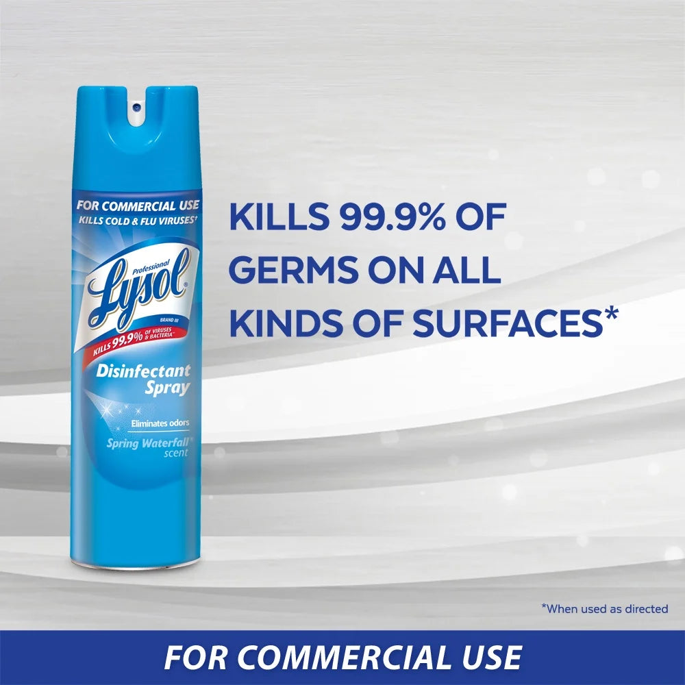 Professional LYSOL Disinfectant Spray, Crisp Linen, 19 oz, 12 Count