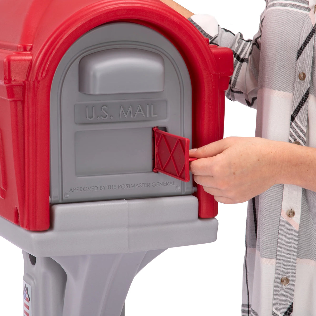 Simplay3 Dig-Free Easy up Classic Mailbox (Americana), Gray