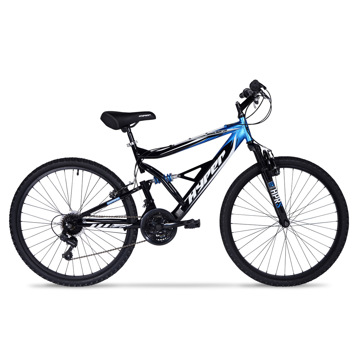 Hyper Bicycles Men's 26" Shocker Mountain Bike, Black/Green
