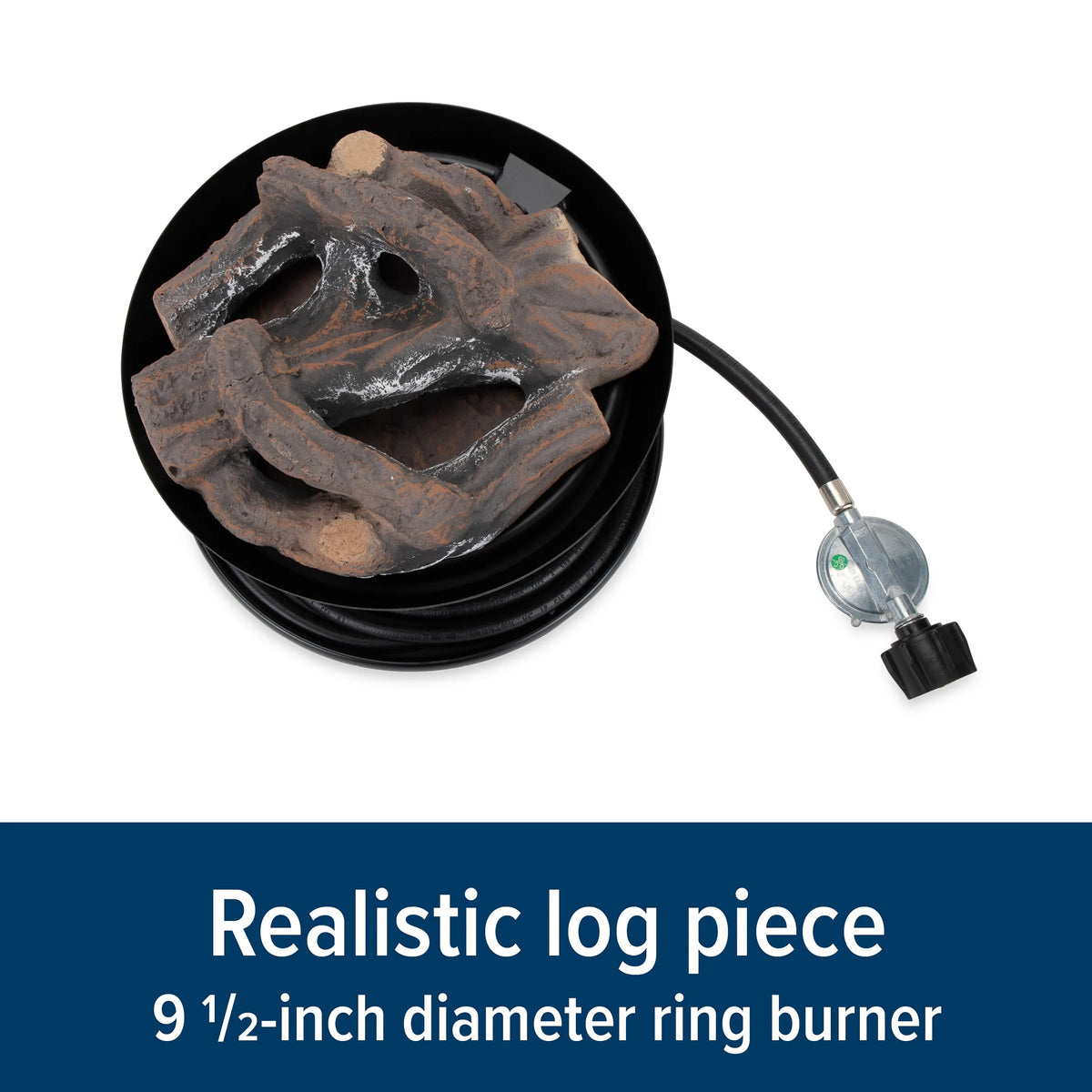 Camco Olympian Big Red Campfire, Approved for RV Campgrounds, Includes 10-Foot Propane Hose (58035)