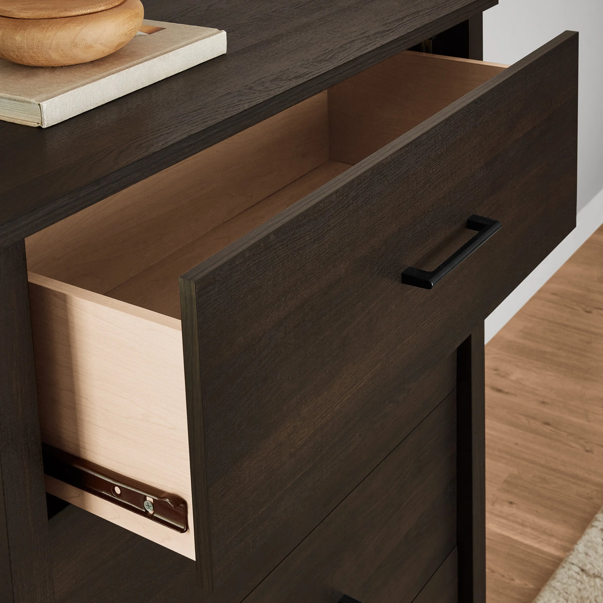 Mainstays Hillside 4-Drawer Dresser, Charcoal Finish