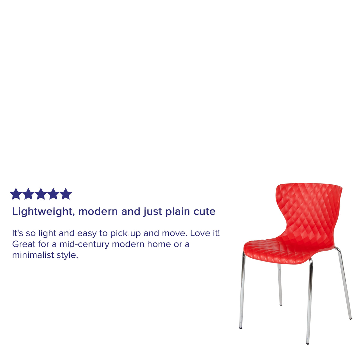 Flash Furniture 4 Pack Lowell Contemporary Design Orange Plastic Stack Chair