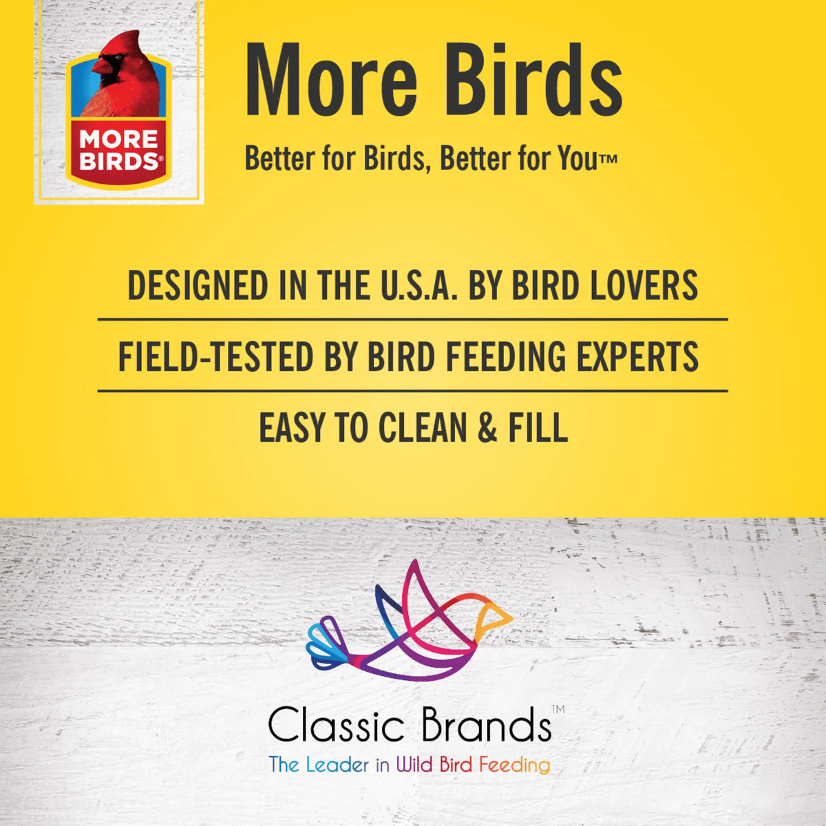 More Birds Giant Combo Screen Bird Feeder,10 lb Capacity, Brown