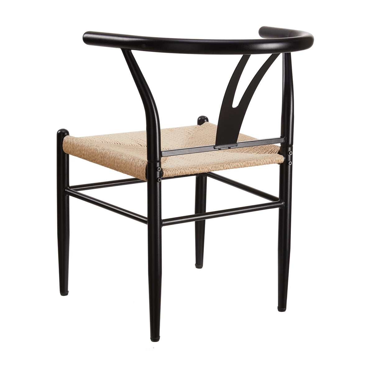 Better Homes & Gardens Springwood Wishbone Chair, Metal Base with Black Finish, 2 Pack