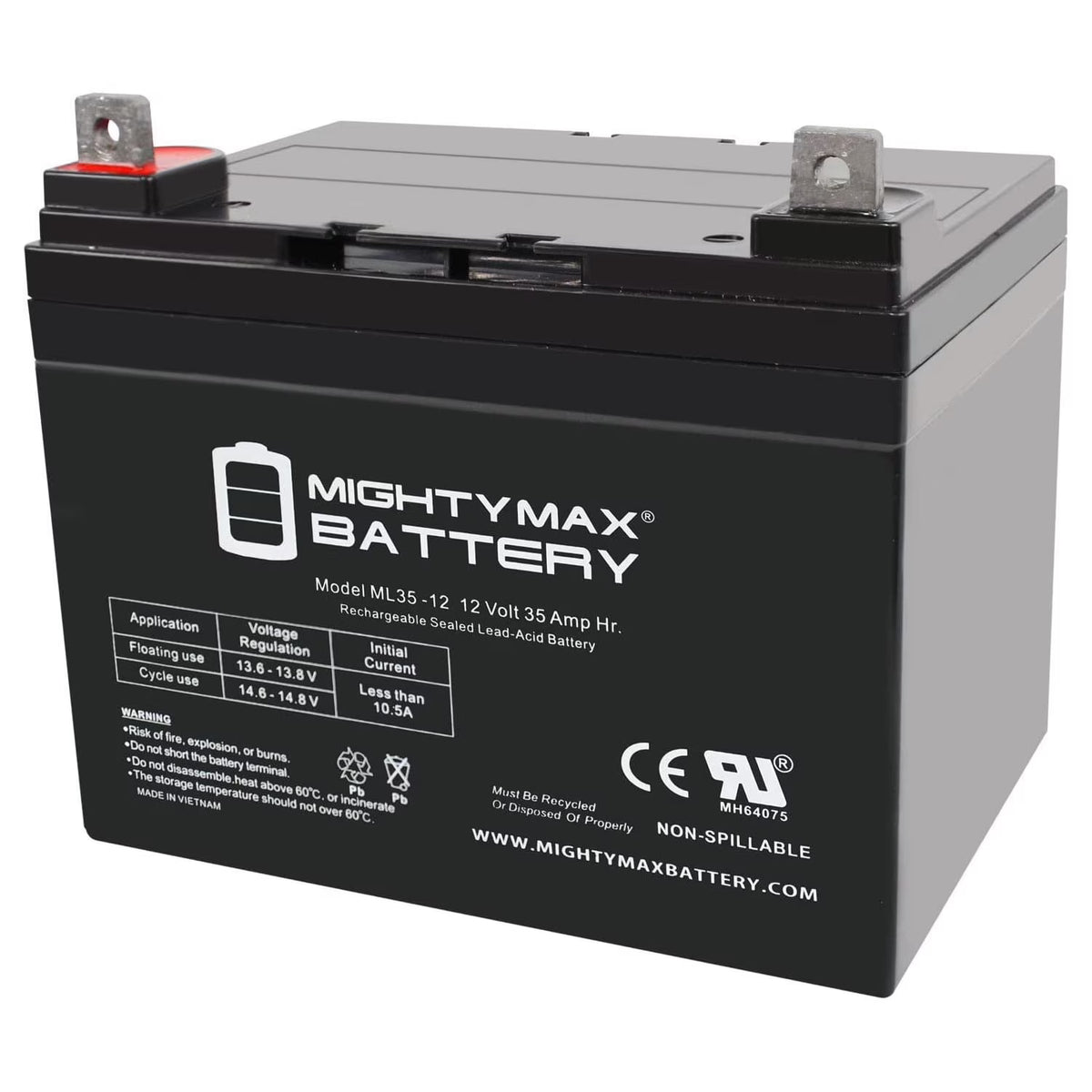 ML35-12 - 12V 35AH Battery for Chauffer Mobility Viva MWD Power Chair