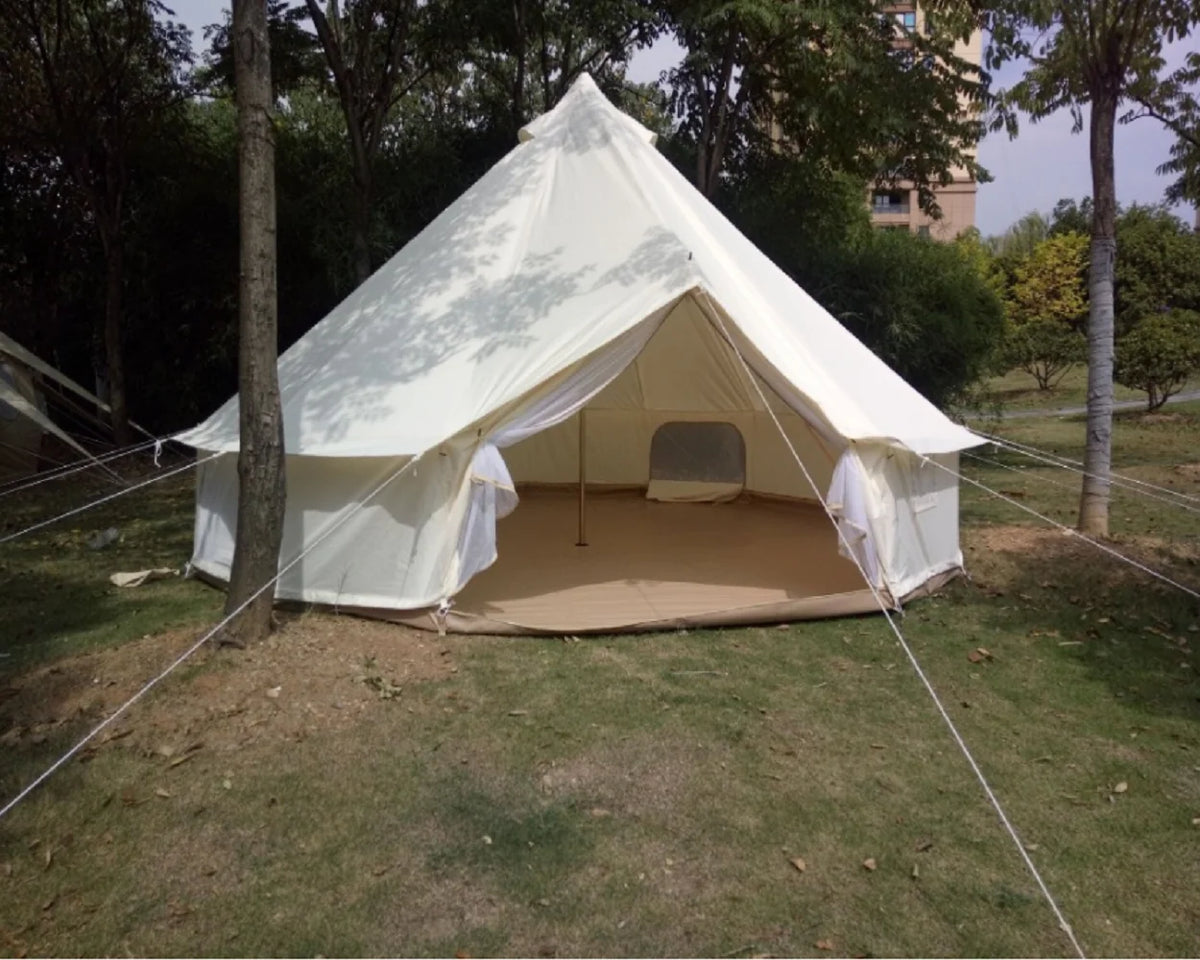 Been Younger Luxury New Oxford Fabric Glamping Tent 5M/16.4ft Waterproof Bell Tent for Outdoor Camping